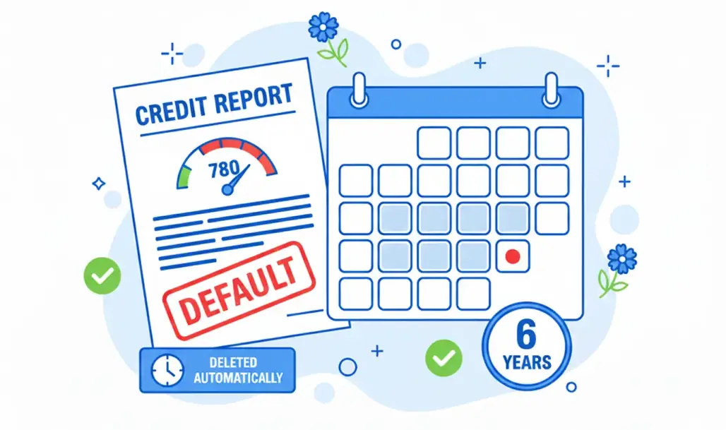 Timeline showing how long negative information stays on a UK credit report
